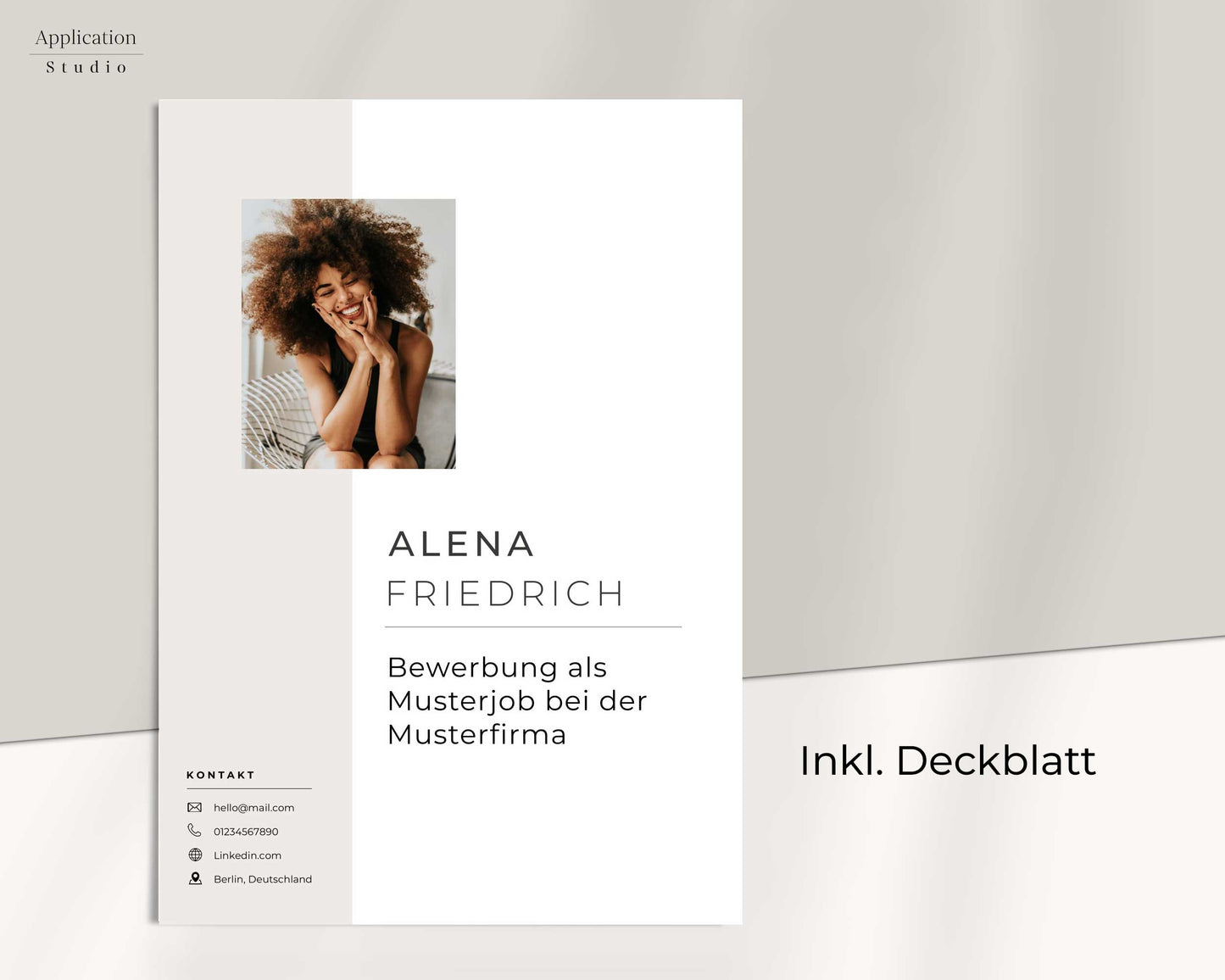 Bewerbungsvorlage "Alena Friedrich" - Professionelles Muster für Microsoft Word inkl. Vorlage Lebenslauf und Anschreiben