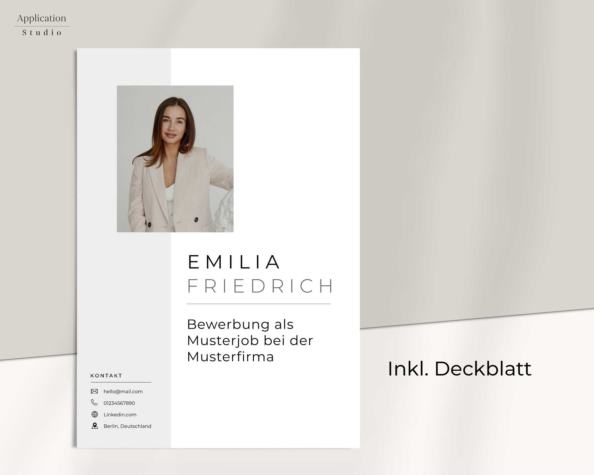 Deckblatt Titelblatt Bewerbung Bewerbungsmappe