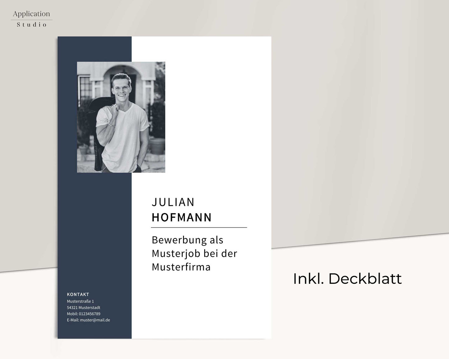 Bewerbungsvorlage "Julian Hofmann" - für Microsoft Word mit Anleitung