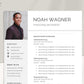 Bewerbungsvorlage "Noah Wagner" - Professionelles Muster für Microsoft Word inkl. Vorlage Lebenslauf und Anschreiben
