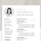Bewerbungsvorlage "Alisa Friedrich" - Professionelles Muster für Microsoft Word inkl. Vorlage Lebenslauf und Anschreiben