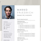 Bewerbungsvorlage "Marko Friedrich" - Professionelles Muster für Microsoft Word inkl. Vorlage Lebenslauf und Anschreiben